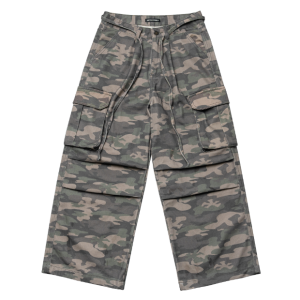 Home 3 DirtyCoins Drawstring Camo Denim Cargo Pants